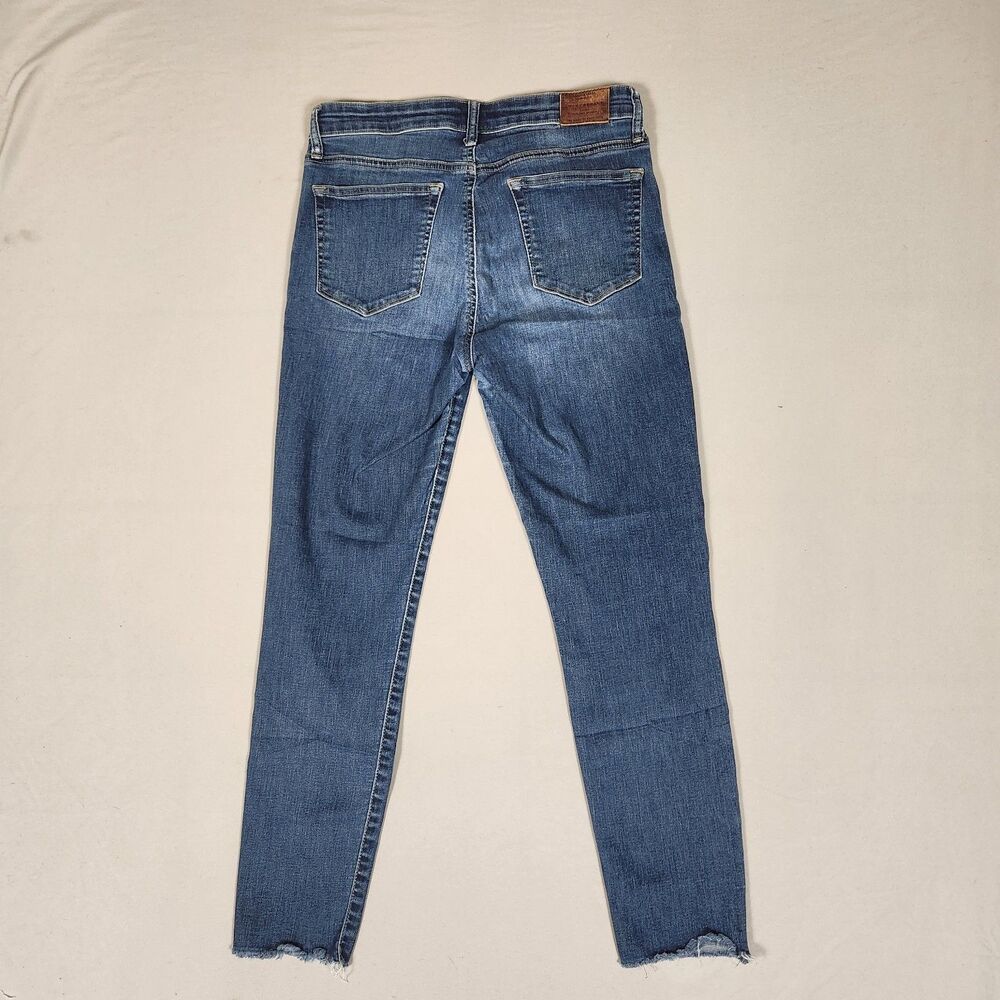 Lucky Brand Ava Crop Jeans Womens 8/29 Blue Skinny Raw Hem Stretch Denim - Picture 4 of 15